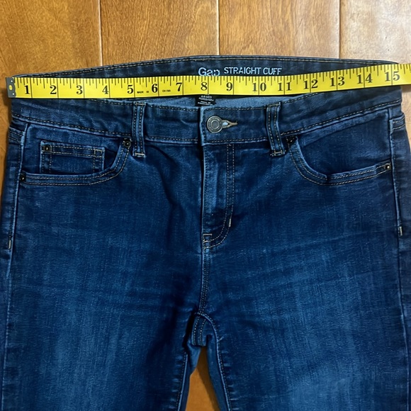GAP Blue Straight Cuff Jeans Size 4 Mid-Rise Medium Wash Classic Casual - Picture 4 of 12